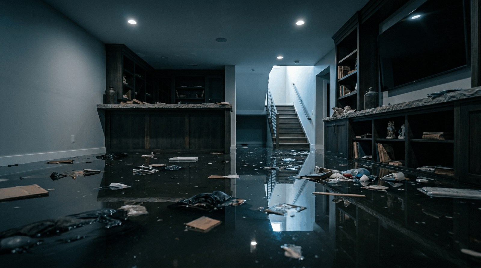 water damage restoration Sandpoint Idaho flooded basement Bonner County